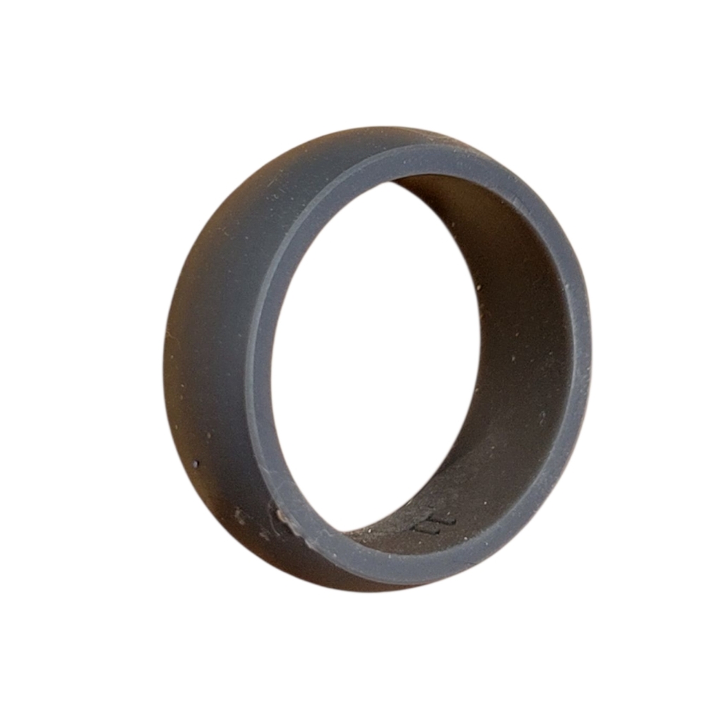 Dark Gray Silicone Ring Size 11